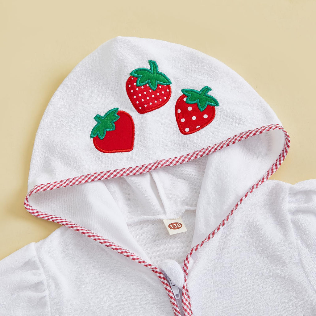 woshilaocai Toddler Baby Swim Cover Up Boy Girl Terry Cloth Hooded Zip-up Cover Ups for Swimwear Summer Beach