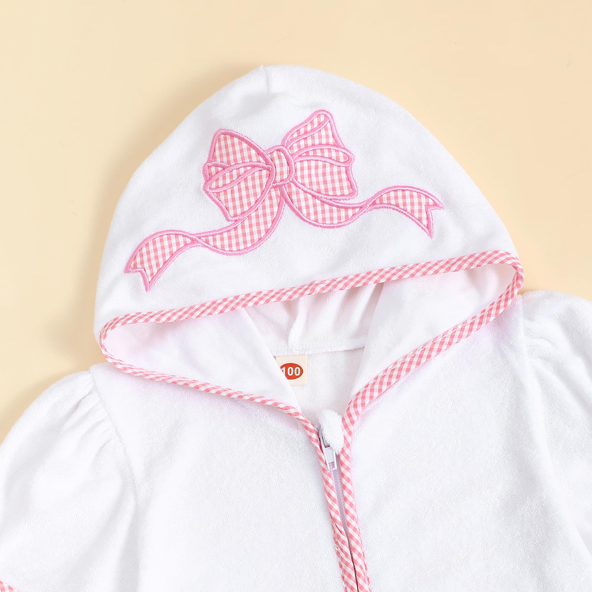woshilaocai Toddler Baby Swim Cover Up Boy Girl Terry Cloth Hooded Zip-up Cover Ups for Swimwear Summer Beach