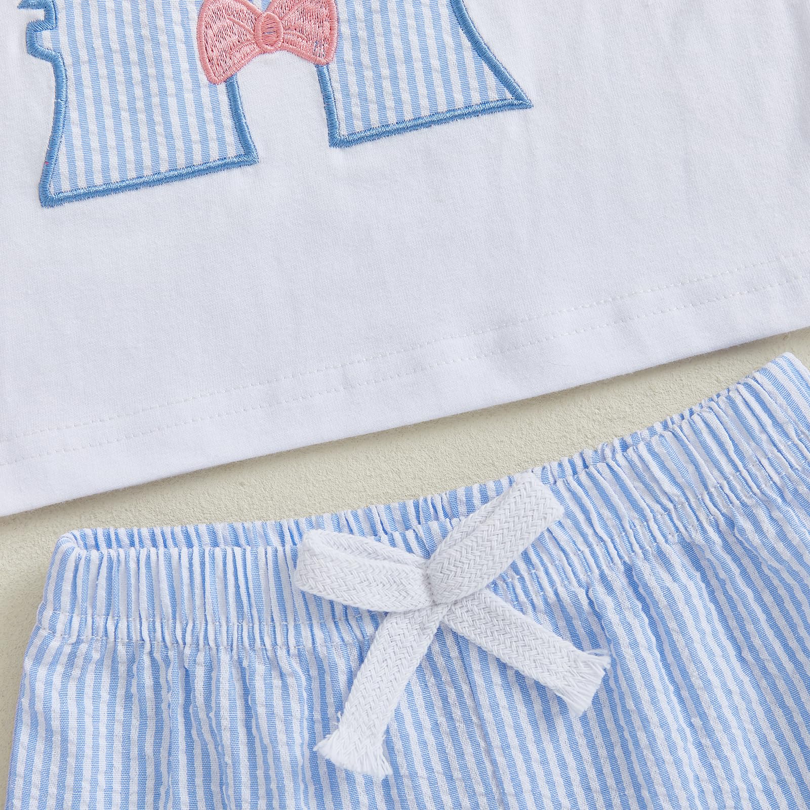 Toddler Baby Girl Summer Clothes Bow Castle T-Shirt Top Plaid Gingham Ruffle Shorts Set Infant Cake Smash Outfit
