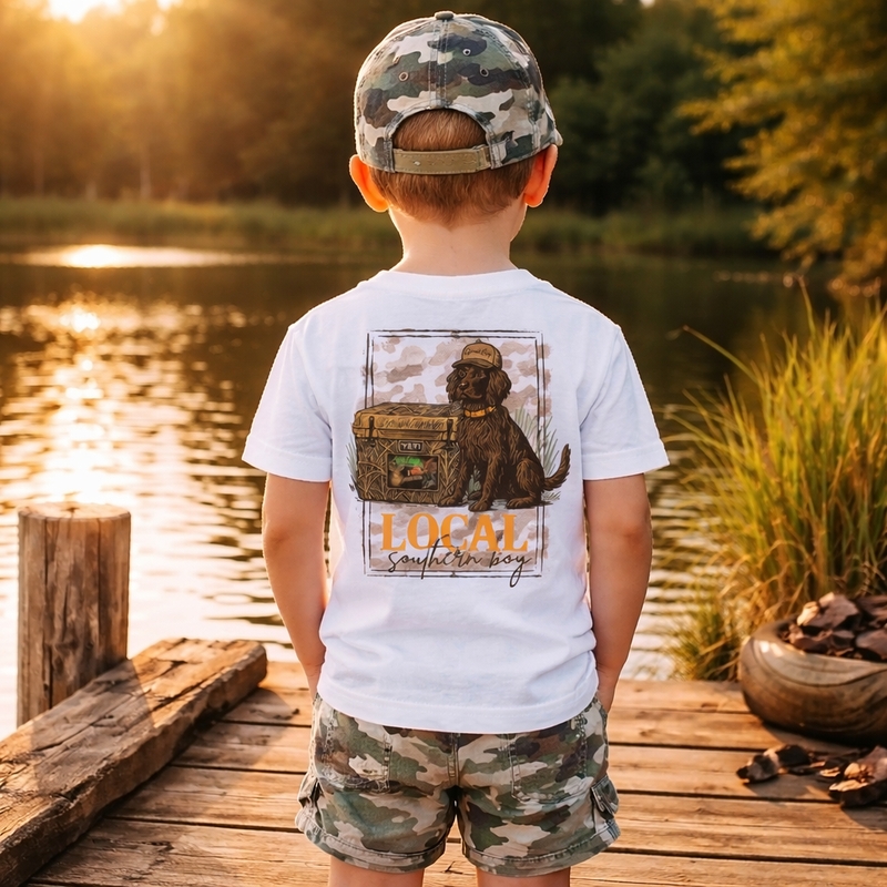 Camo T-shirt with hunting graphics for boys
