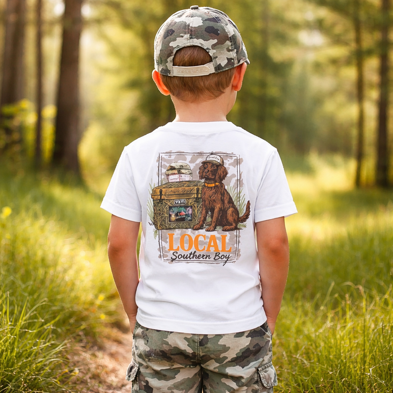 Camo T-shirt with hunting graphics for boys