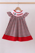 Georgia go dawgs embroidery plaid dress
