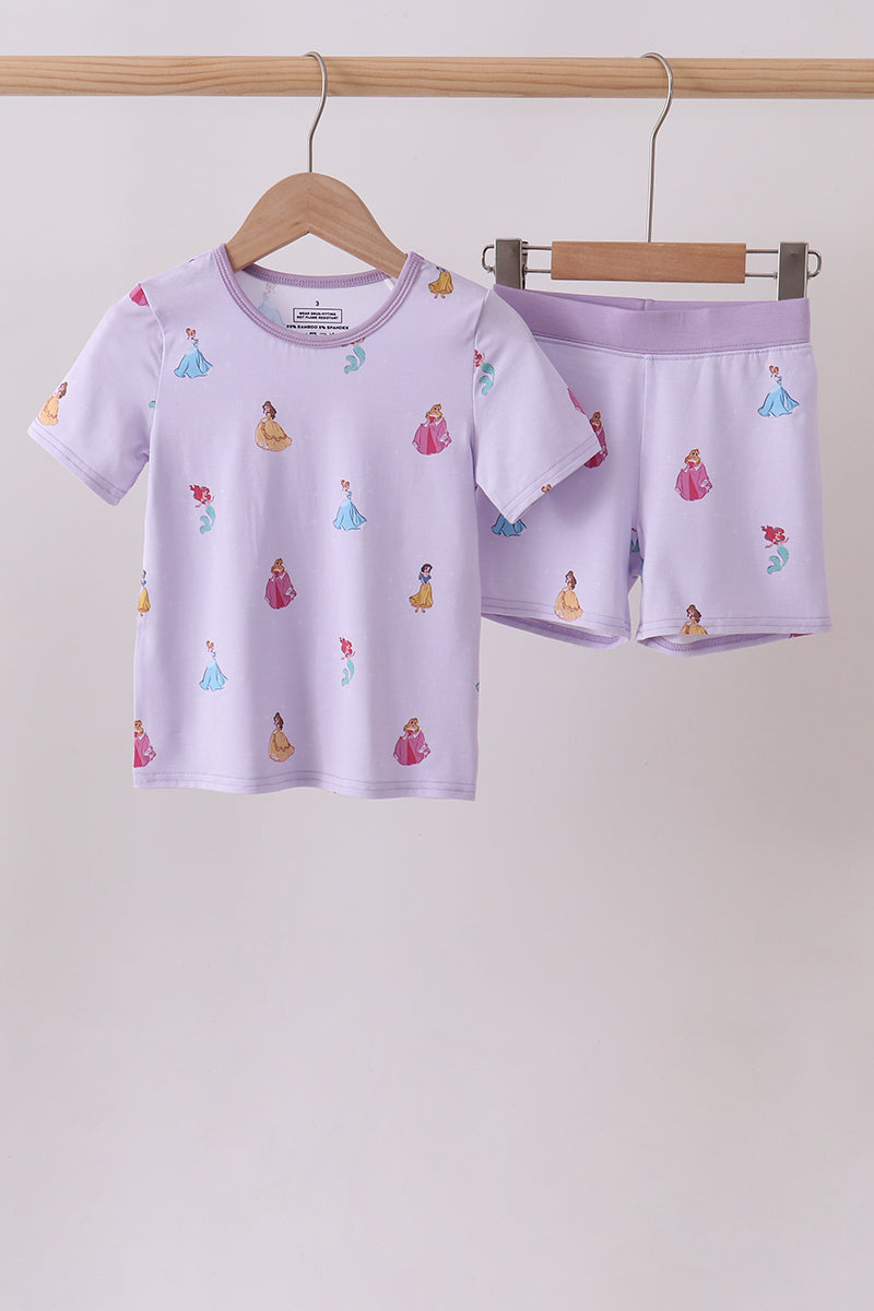 Purple Princess Bamboo Pajama Set