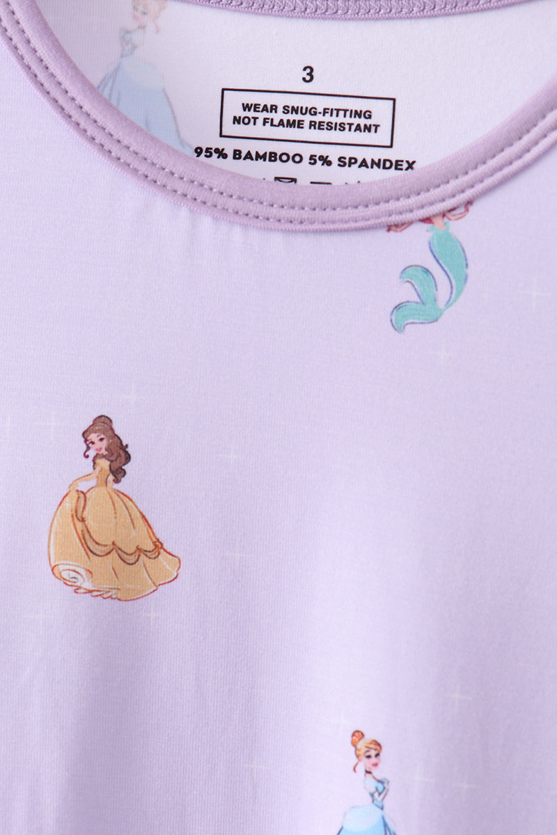 Purple Princess Bamboo Pajama Set