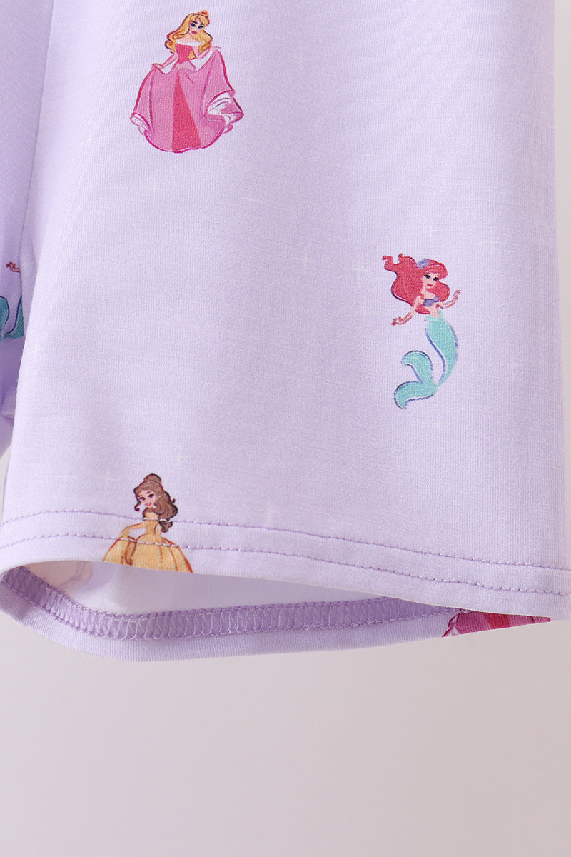 Purple Princess Bamboo Pajama Set