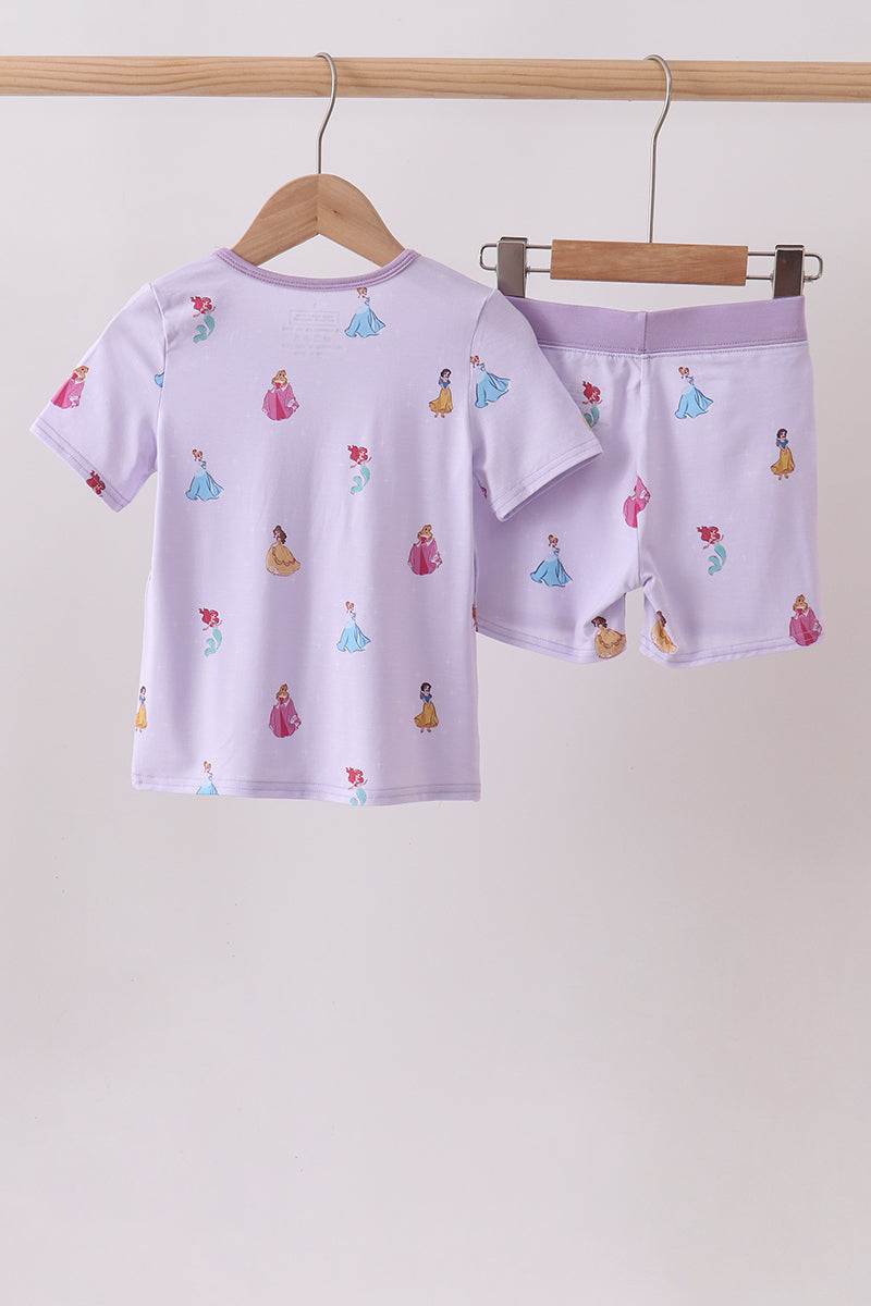 Purple Princess Bamboo Pajama Set