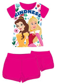 Disney Princesses cotton summer ensemble - t-shirt and shorts set - pink - 110